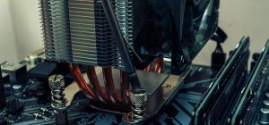 Installing CPU Cooler with screwdriver